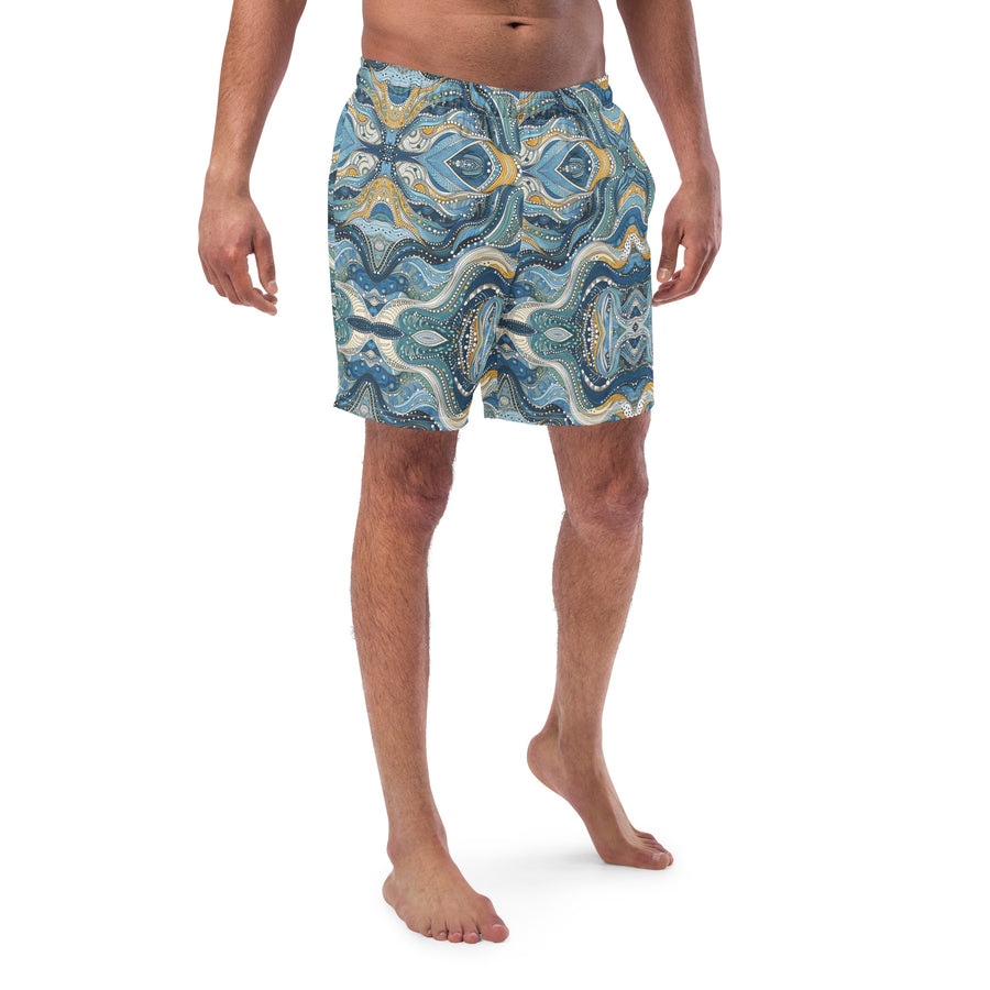 Men's all over printed swim trunks