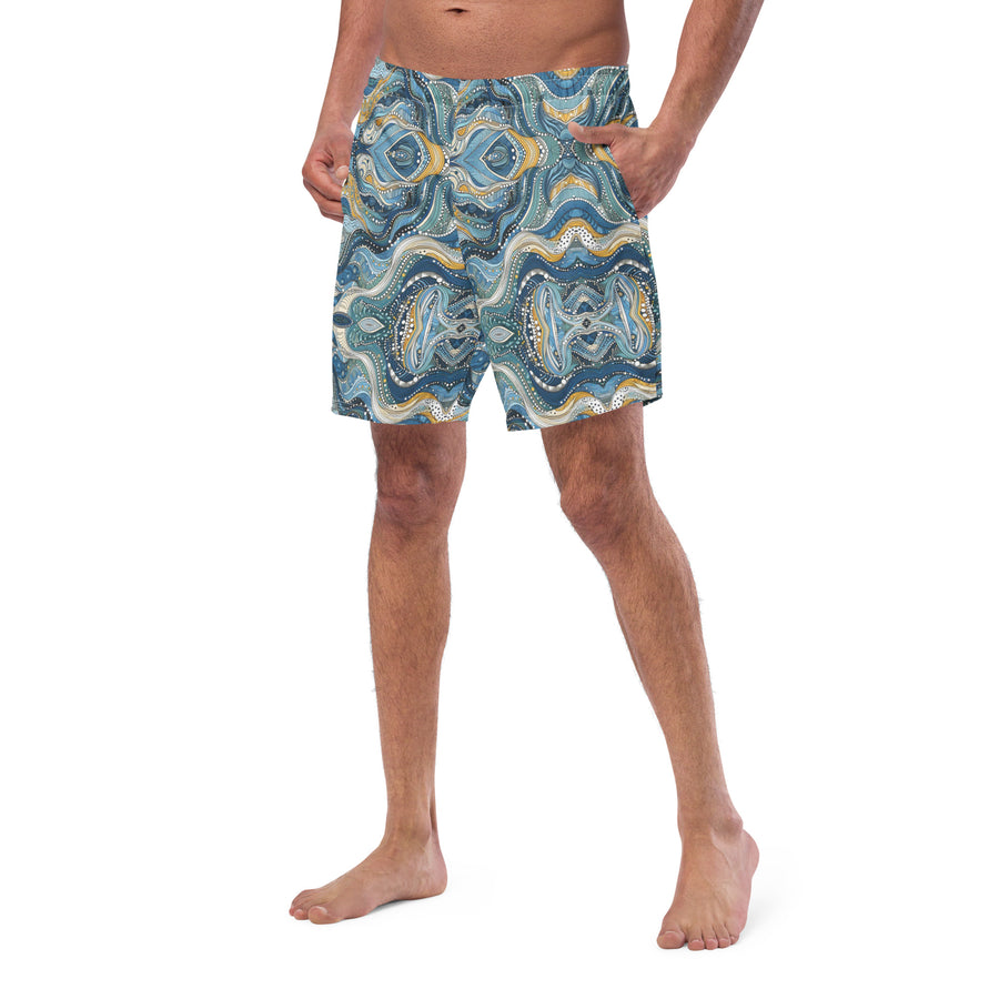 Men's all over printed swim trunks