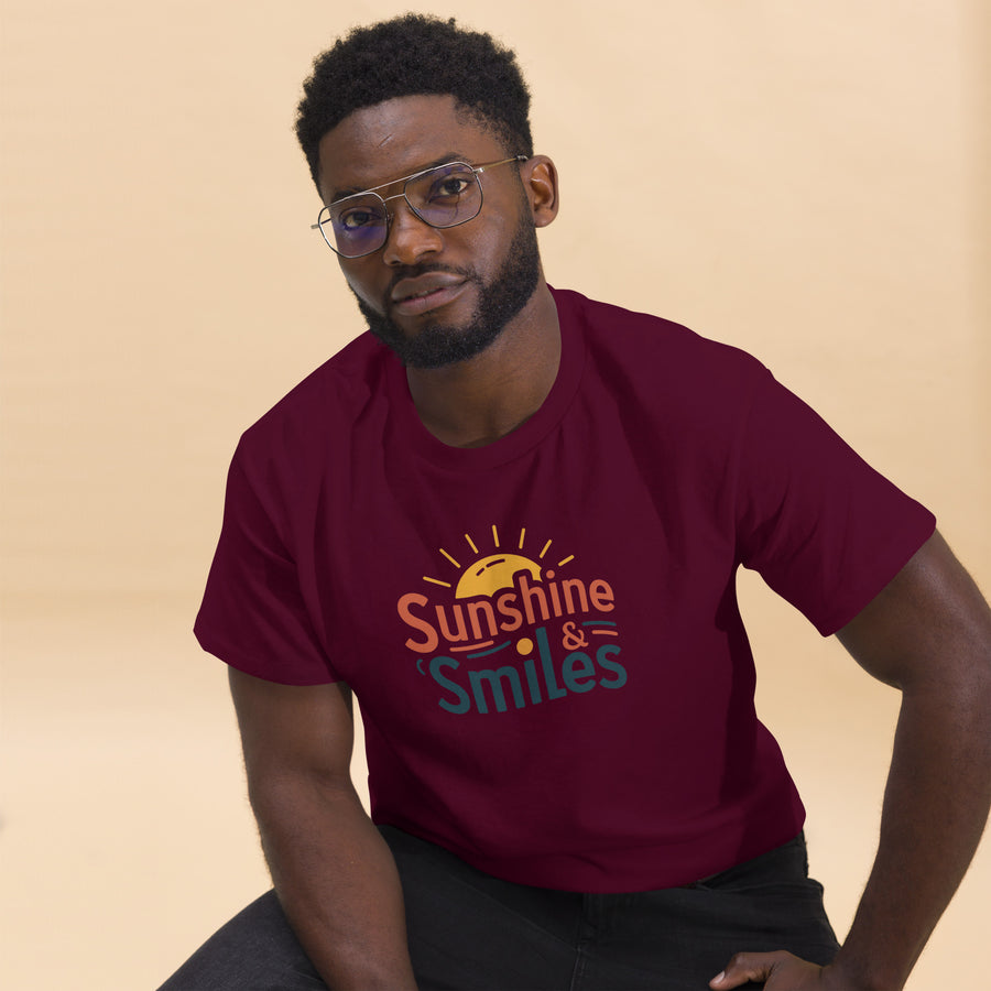 Men's Sunshine & Smiles Printed classic Tee