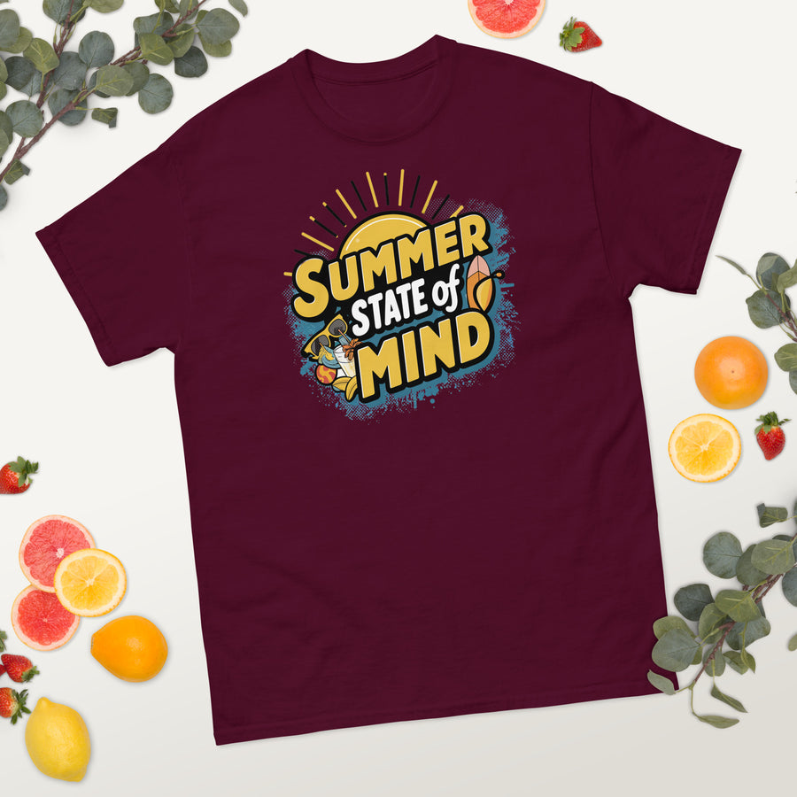 Men's Summer State of Mind Printed  Classic T-Shirt