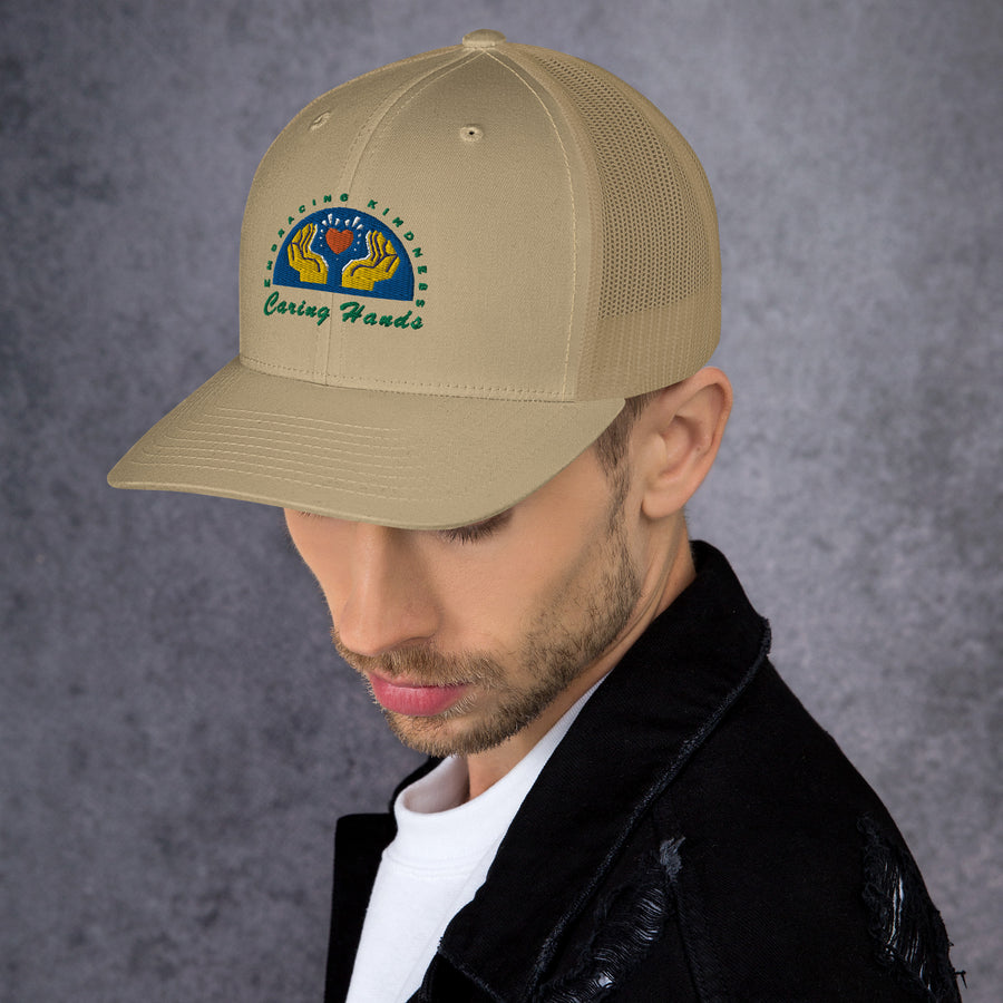 Trucker Caring Hands Embroidery Cap