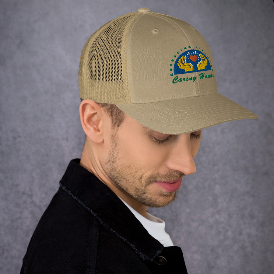 Trucker Caring Hands Embroidery Cap