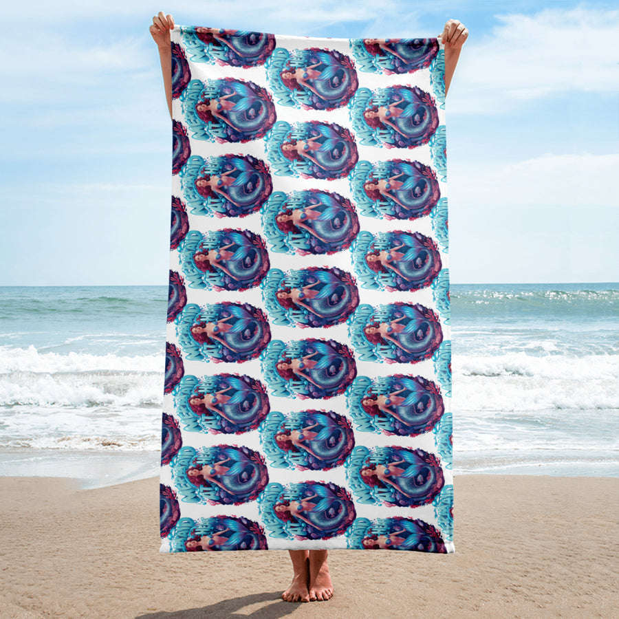 Towel with Mermaid Print