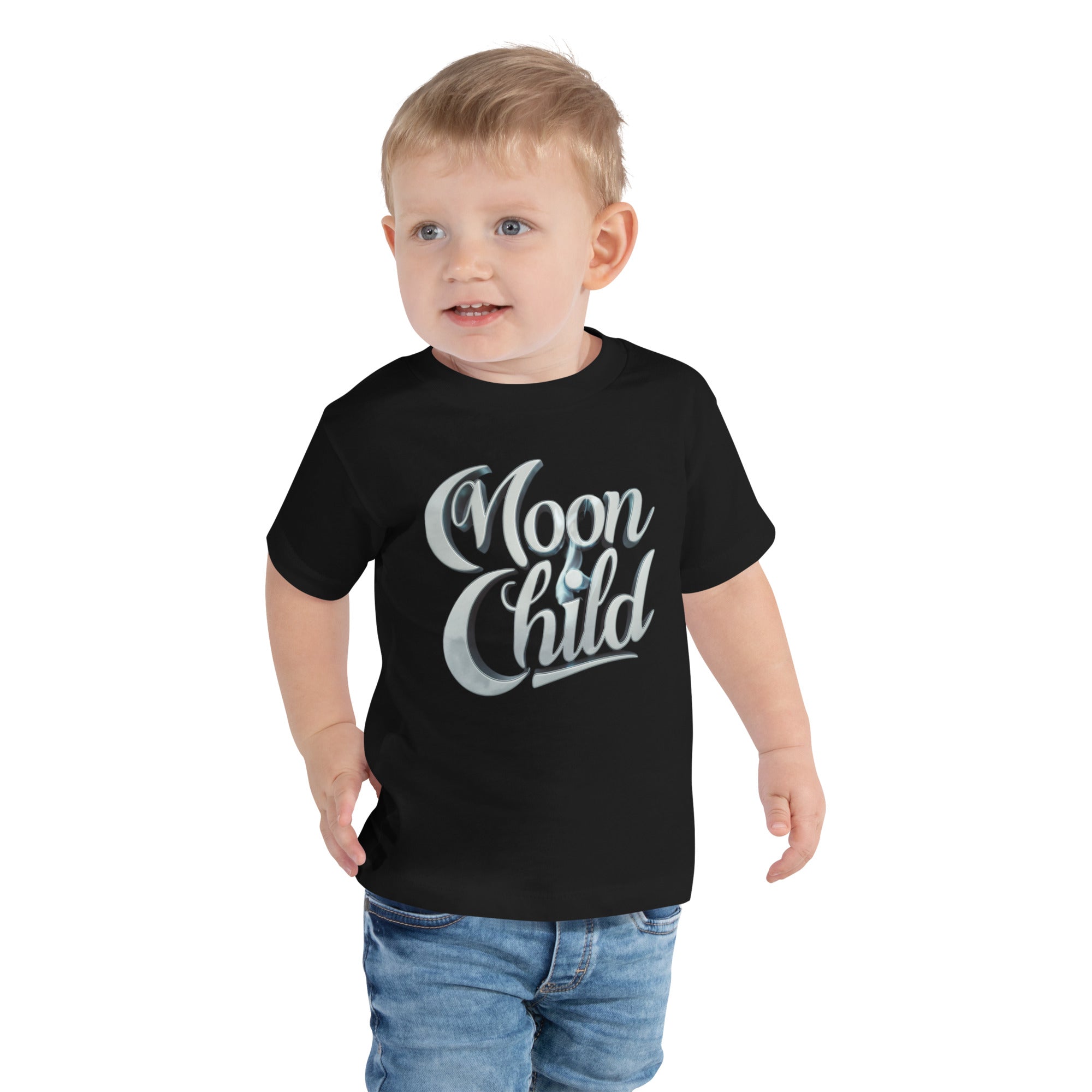 Toddler Short Sleeve Moon Child Printed Tee