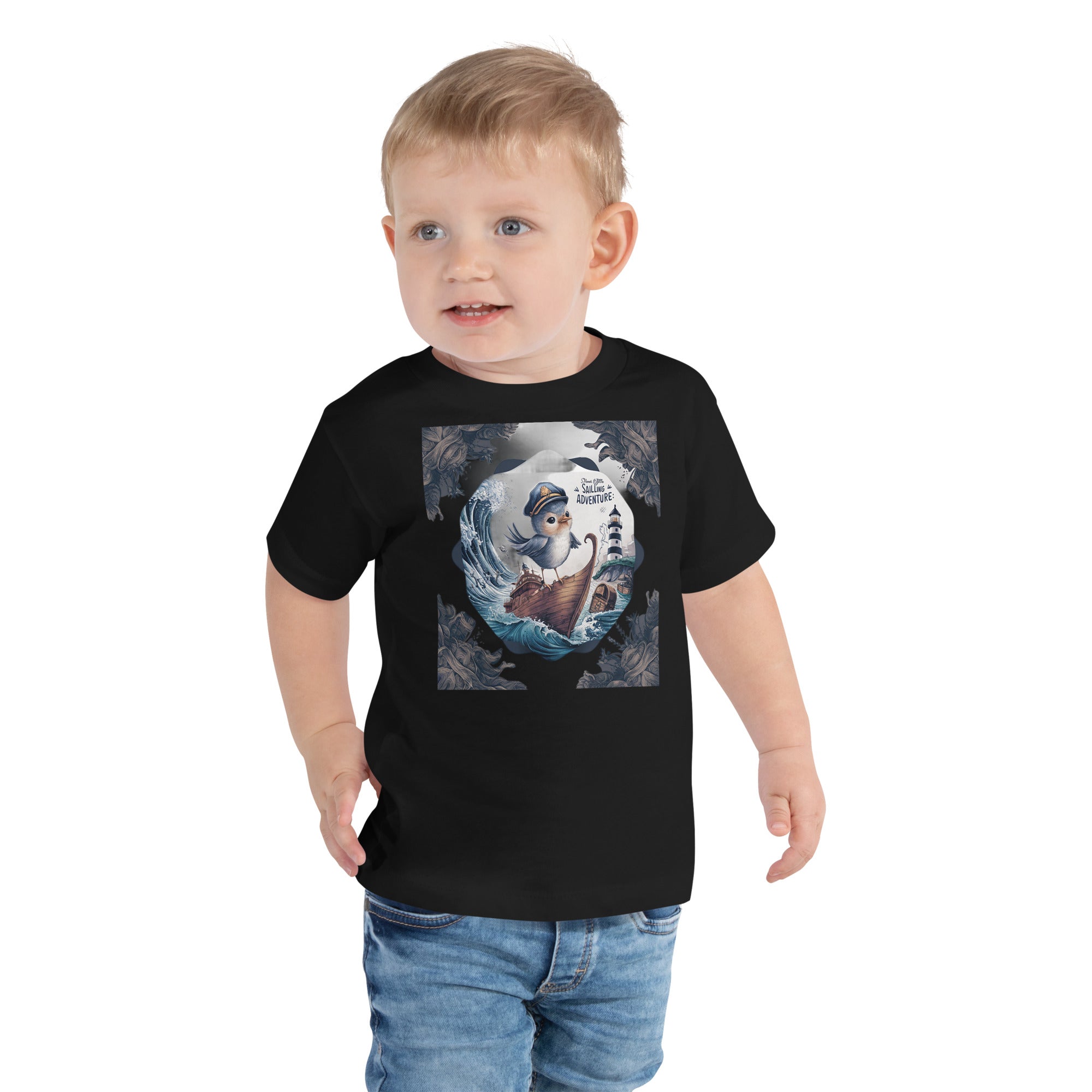 Toddler Short Sleeve Chest Print Tee