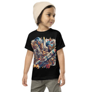 Toddler Animals Space Adventure-02 Short Sleeve Tee