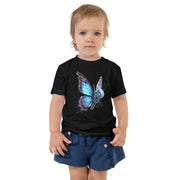 Toddler Short Sleeve Robot Butterfly Printed Tee