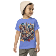 Toddler Animals Space Adventure-02 Short Sleeve Tee