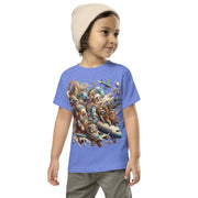 Toddler Animals Space Adventure-03 Short Sleeve Tee