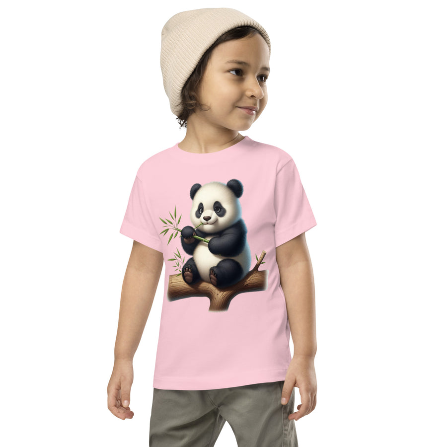 Toddler Short Sleeve panda printed Tee