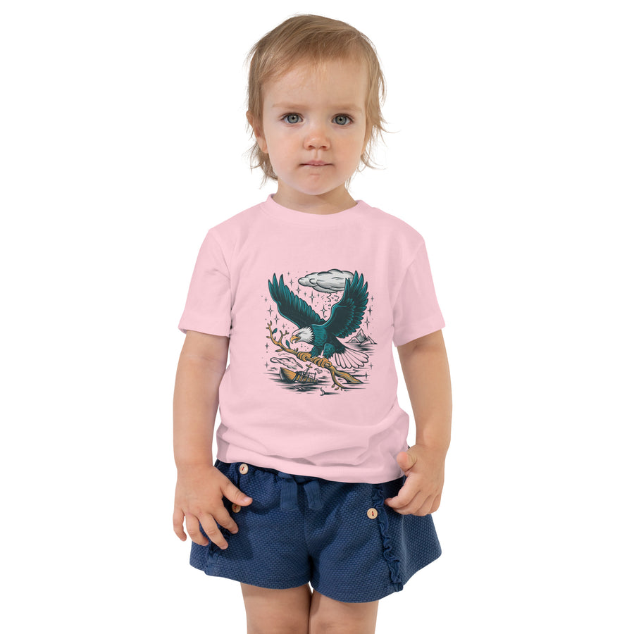 Toddler Short Sleeve Chest Print Tee