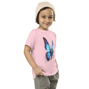 Toddler Short Sleeve Robot Butterfly Printed Tee