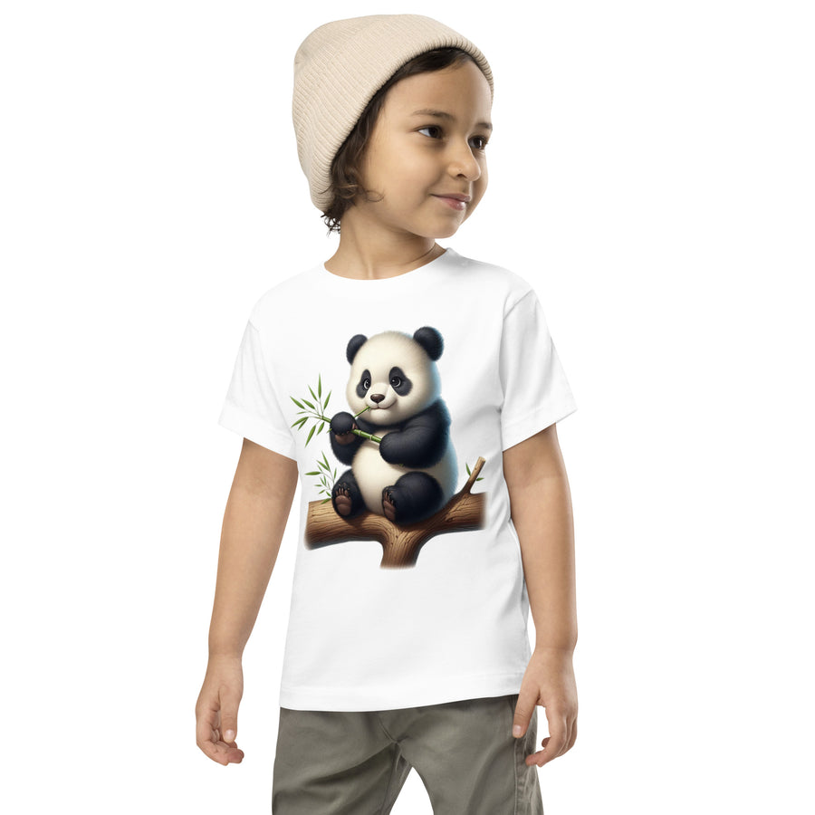 Toddler Short Sleeve panda printed Tee