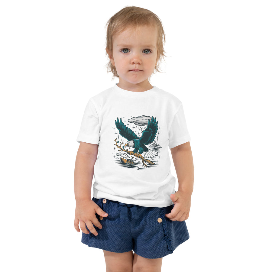 Toddler Short Sleeve Chest Print Tee