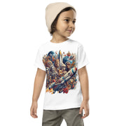 Toddler Animals Space Adventure-02 Short Sleeve Tee