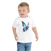 Toddler Short Sleeve Robot Butterfly Printed Tee