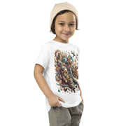 Toddler Animals Space Adventure-03 Short Sleeve Tee