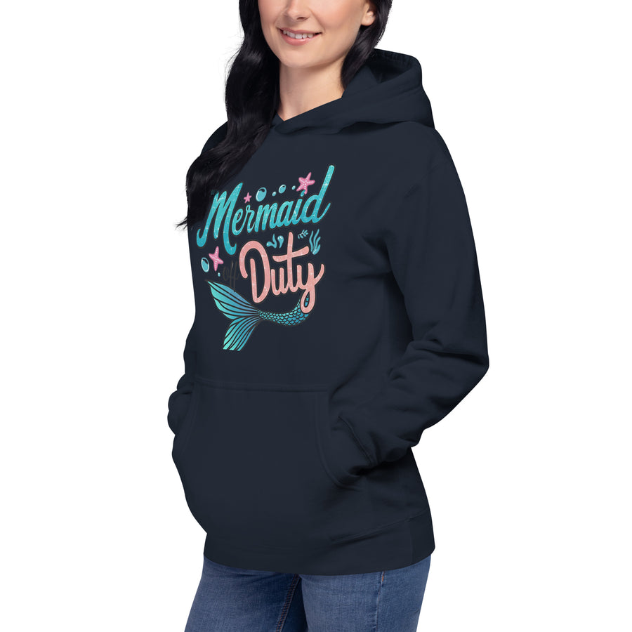 Unisex Mermaid off Duty Printed Hoodie