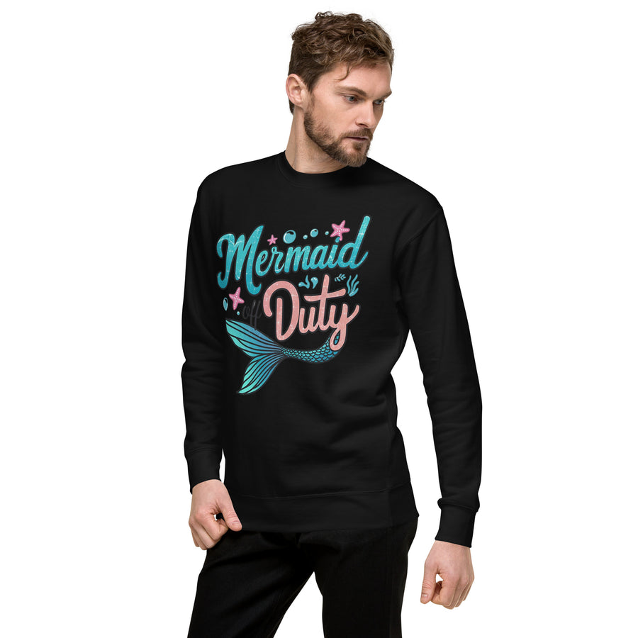 Mermaid off Duty Printed Unisex Premium Sweatshirt