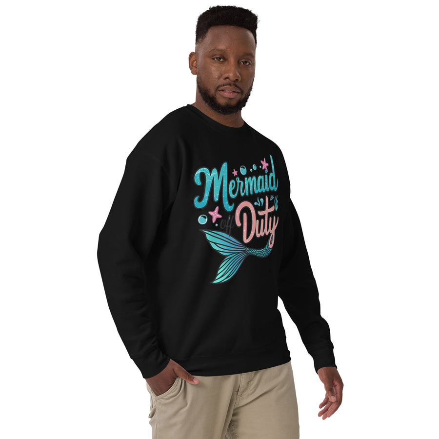 Mermaid off Duty Printed Unisex Premium Sweatshirt