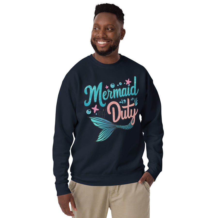 Mermaid off Duty Printed Unisex Premium Sweatshirt