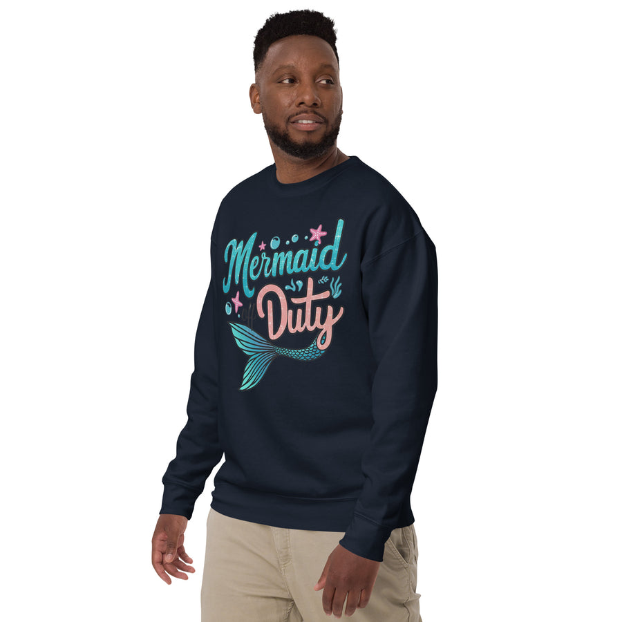 Mermaid off Duty Printed Unisex Premium Sweatshirt