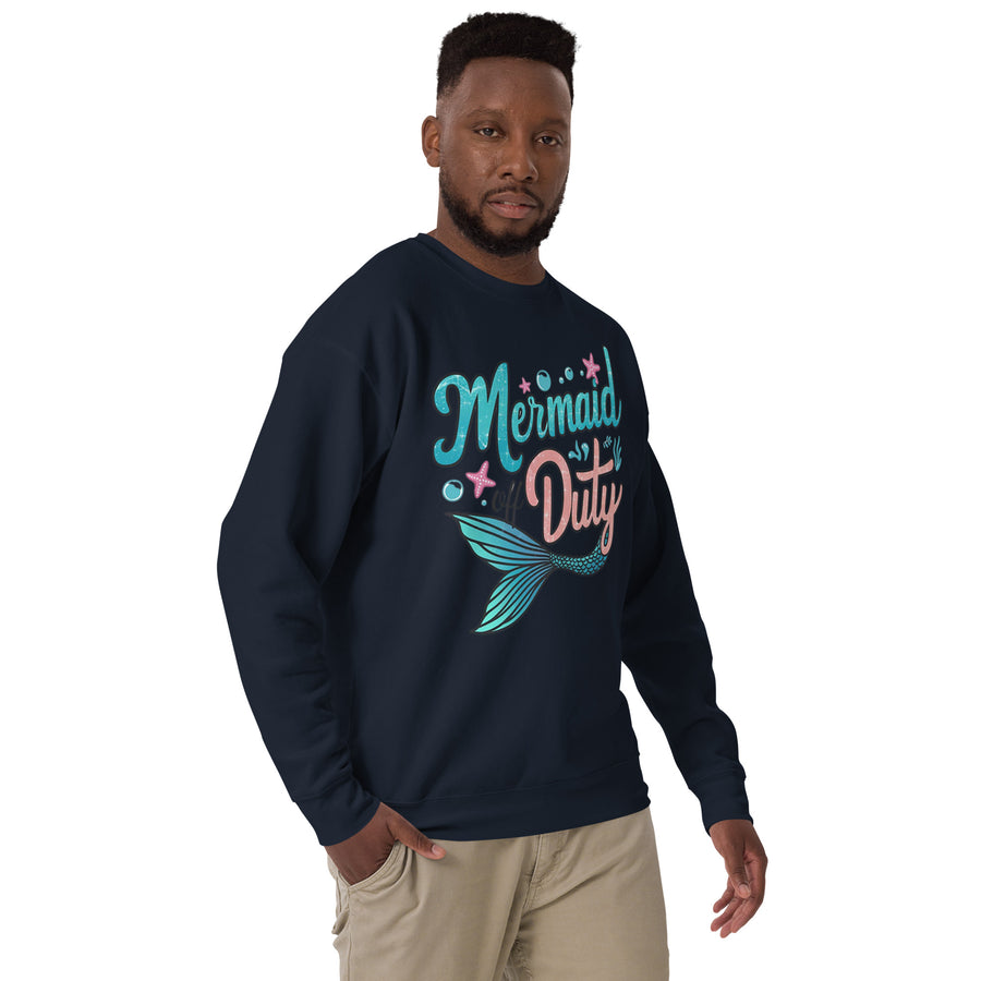 Mermaid off Duty Printed Unisex Premium Sweatshirt