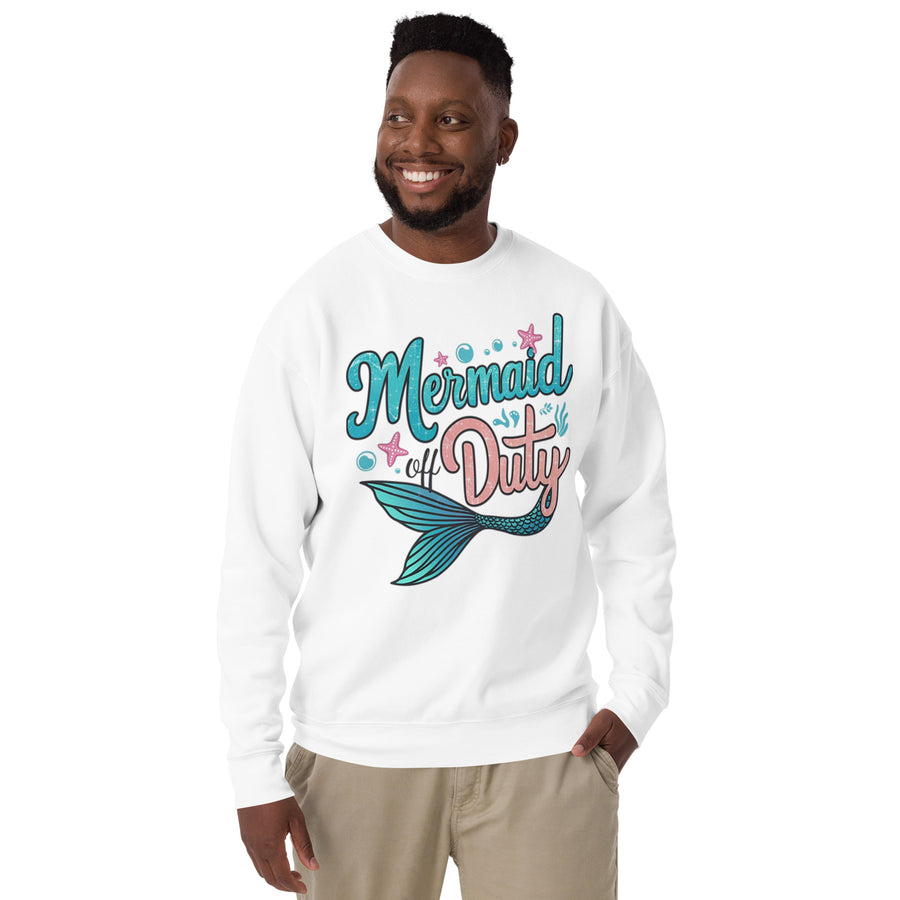 Mermaid off Duty Printed Unisex Premium Sweatshirt