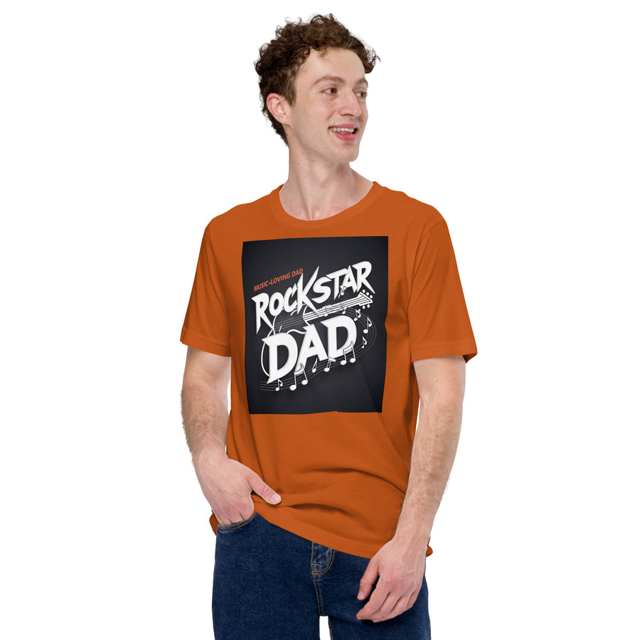 Rockstar Dad Printed Unisex t-shirt