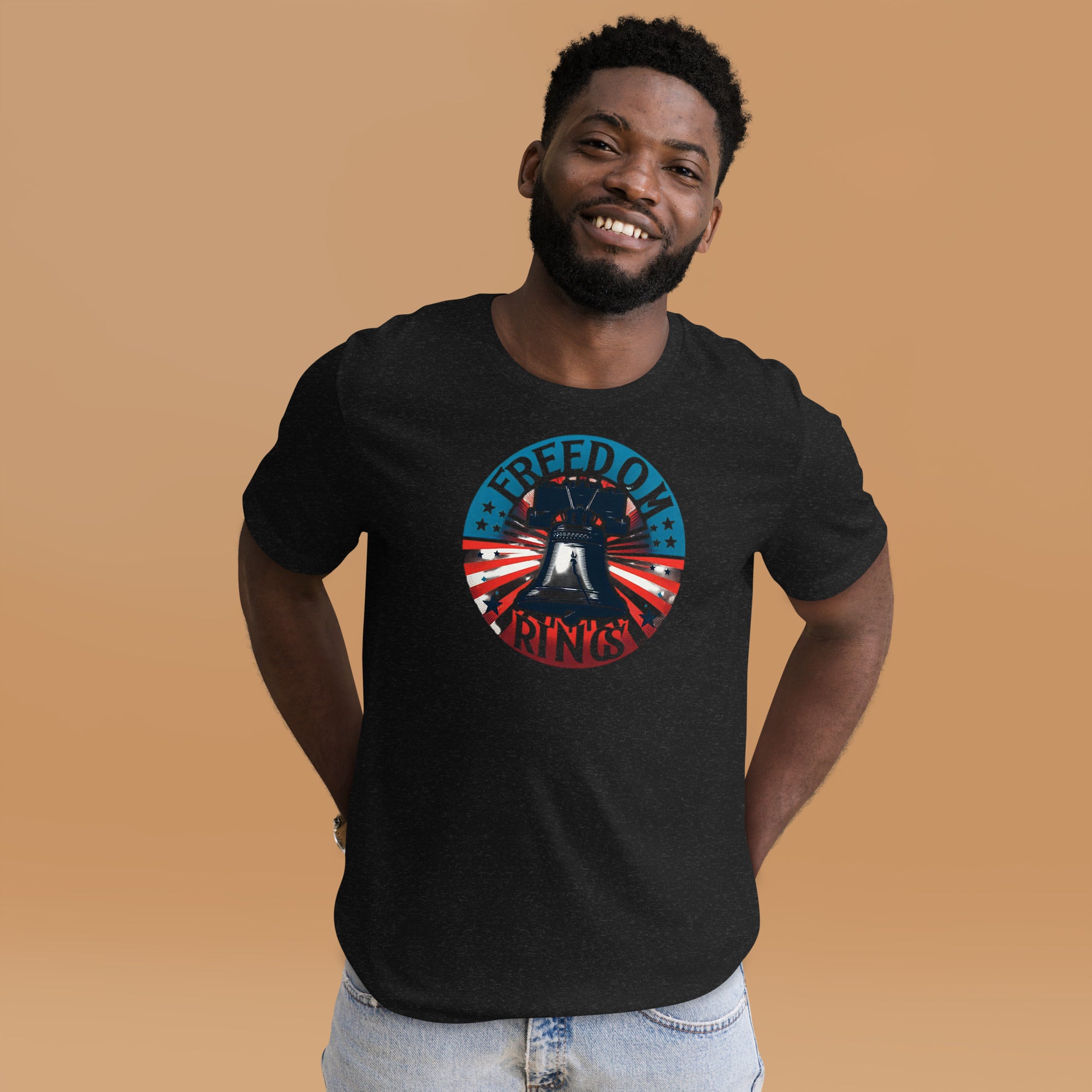 Unisex Freedom Rings Printed  T-shirt