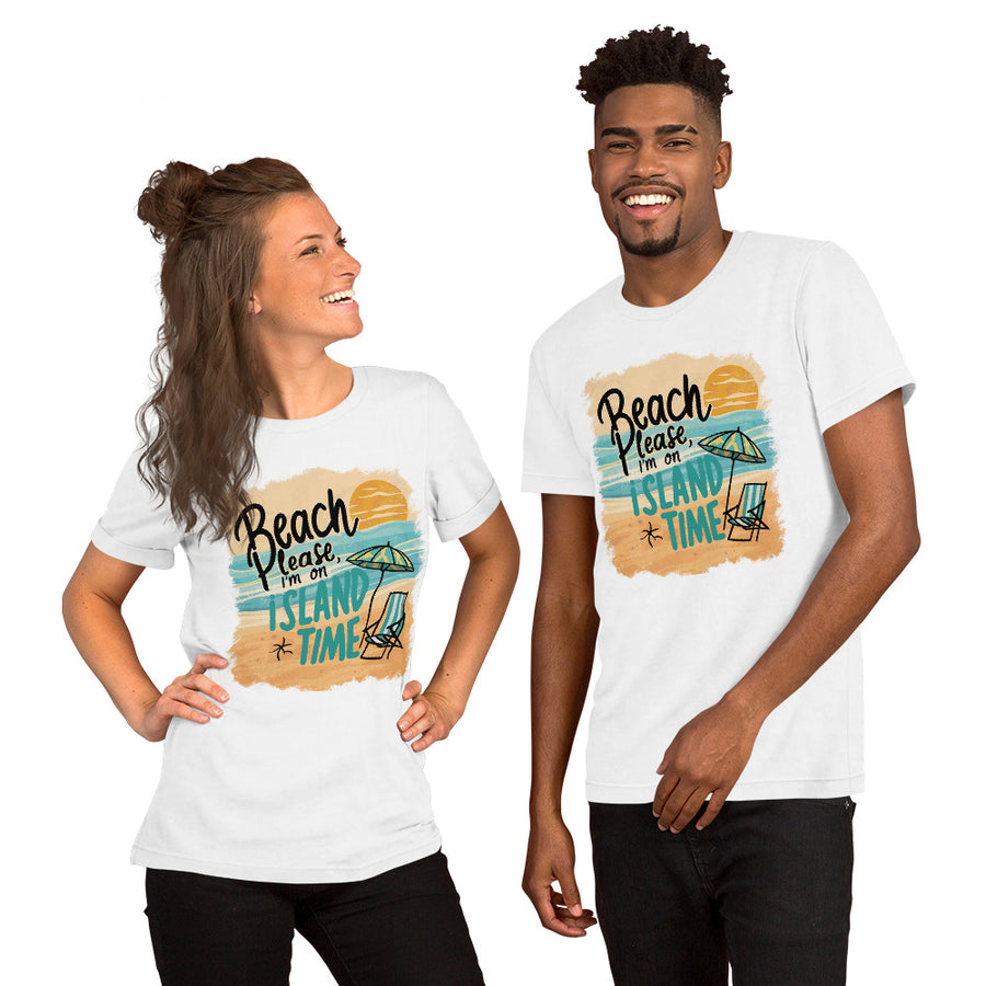 Unisex Beach Please Print  t-shirt