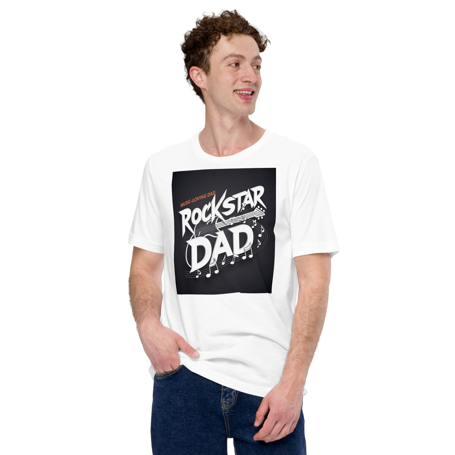 Rockstar Dad Printed Unisex t-shirt