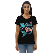 Women's fitted mermaid off duty printed eco tee