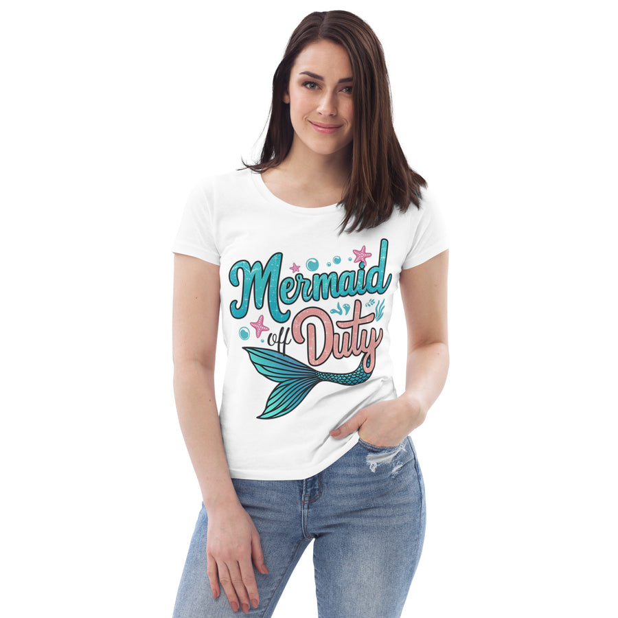 Women's fitted mermaid off duty printed eco tee