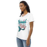 Women's fitted mermaid off duty printed eco tee