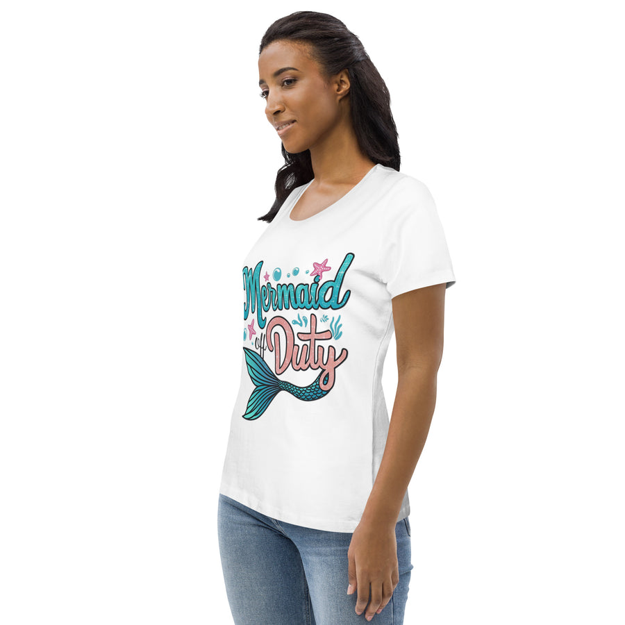 Women's fitted mermaid off duty printed eco tee