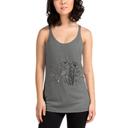 Women's Racerback Floral desing Print Tank Top