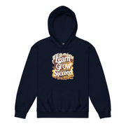 Youth Heavy Blend Learn Grow Succeed Printed  Hoodie