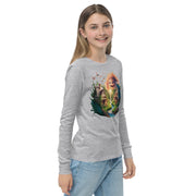 Youth long sleeve Chest Print T-Shirt