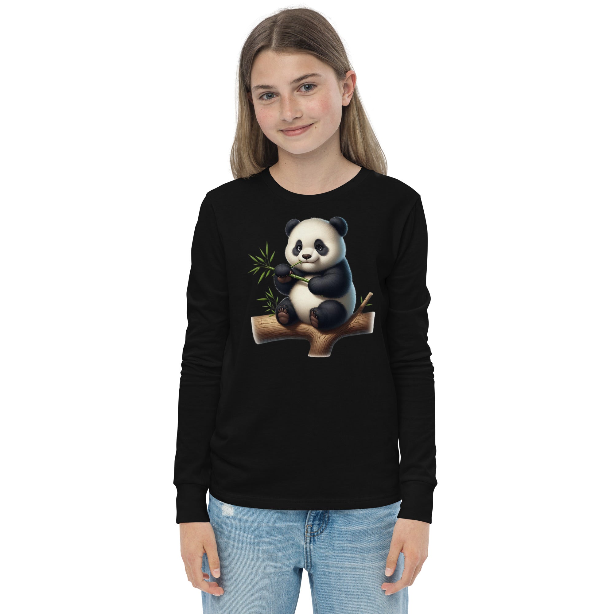 Youth long sleeve puppy printed tee