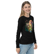 Youth long sleeve Chest Print T-Shirt