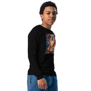 Youth long sleeve crew neck printed t-shirt