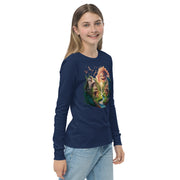 Youth long sleeve Chest Print T-Shirt