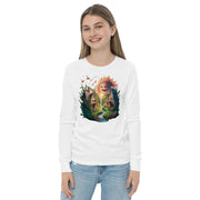 Youth long sleeve Chest Print T-Shirt