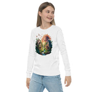 Youth long sleeve Chest Print T-Shirt