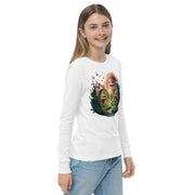 Youth long sleeve Chest Print T-Shirt