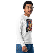 Youth long sleeve crew neck printed t-shirt