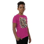 Youth Animals Space Adventure-03 Short Sleeve T-Shirt