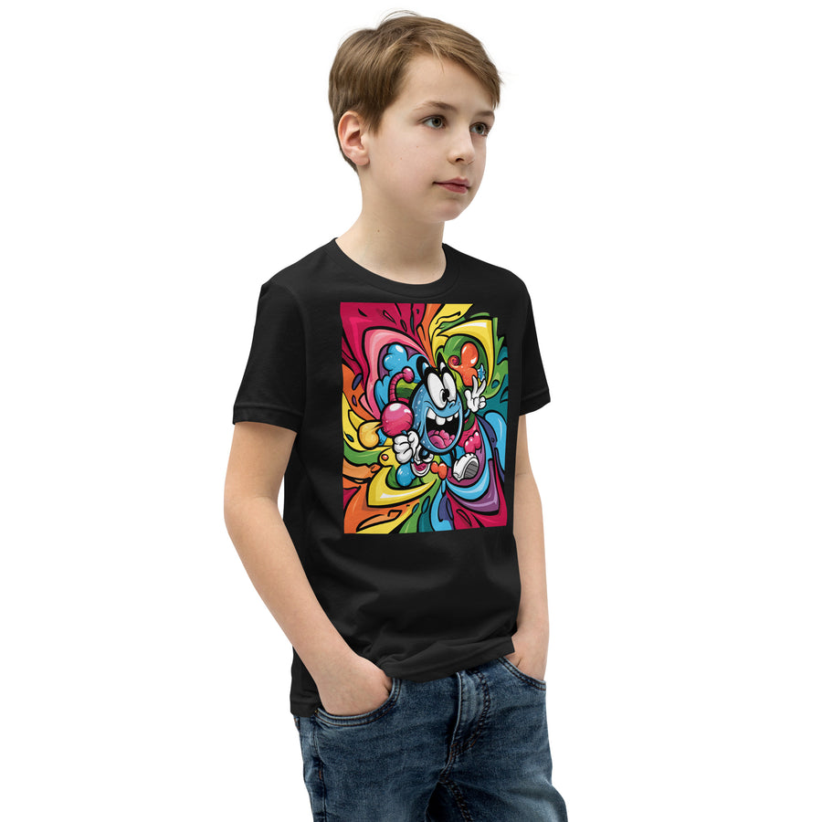 Youth Short Sleeve chest print T-Shirt