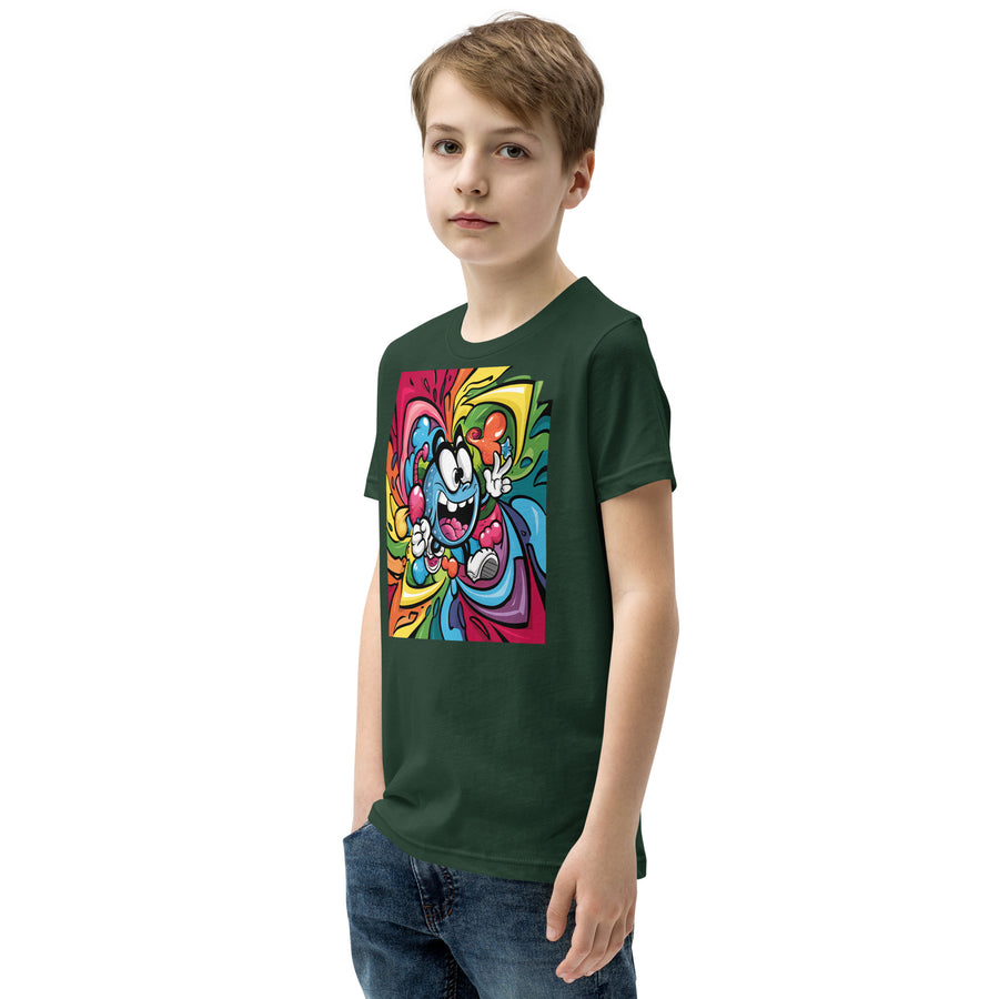 Youth Short Sleeve chest print T-Shirt